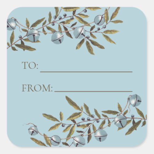 Christmas Vintage Christmas Bells Botanical Tags