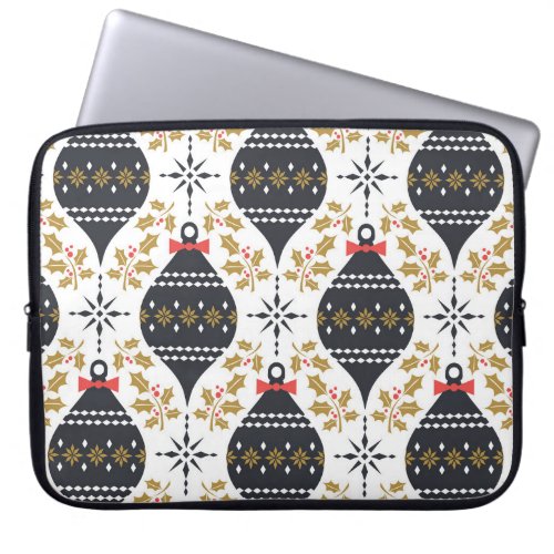 Christmas Vintage Festive Pattern Laptop Sleeve