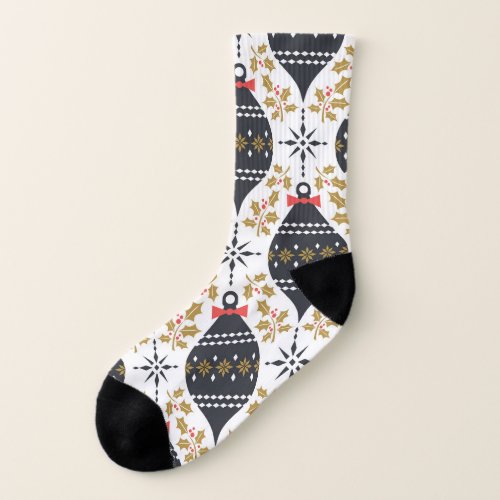 Christmas Vintage Festive Pattern Socks