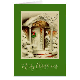 Christmas Vintage Holiday Doorway Decor Cards