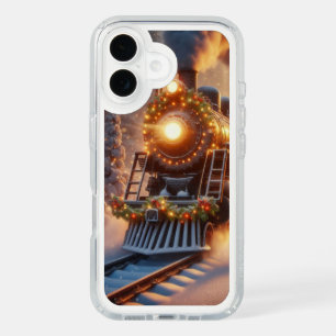 Christmas Vintage Holiday Train Snowy Winter iPhone 16 Case