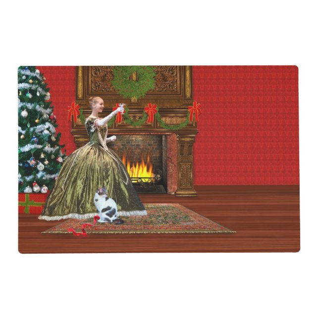 Christmas, Vintage Home, Holiday Toast Placemat (Front)