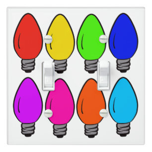 Christmas Vintage Lightbulbs Light Switch Cover