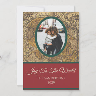 Christmas Vintage Map Joy to the World Photo