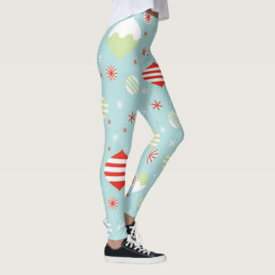Christmas Vintage Ornaments Leggings