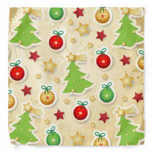 Christmas Vintage Pattern Bandana