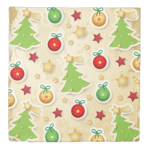 Christmas Vintage Pattern Duvet Cover