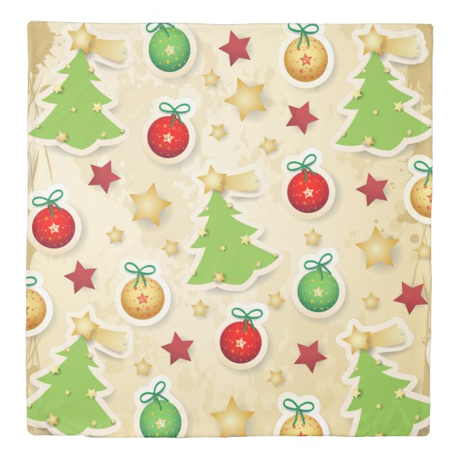 Christmas Vintage Pattern Duvet Cover (Front)
