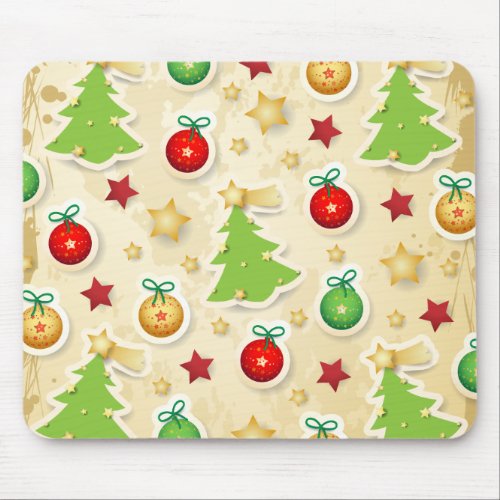 Christmas Vintage Pattern Mouse Pad