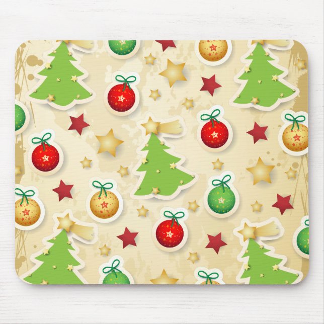 Christmas Vintage Pattern Mouse Pad (Front)