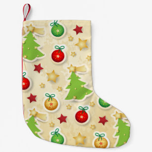 Christmas Vintage Pattern Small Christmas Stocking