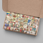 Christmas Vintage Postcard Santa holiday Pattern Tissue Paper<br><div class="desc">This design was created through digital art. It may be personalized by clicking the customize button and changing the color, adding a name, initials or your favorite words. Contact me at colorflowcreations@gmail.com if you with to have this design on another product. Purchase my original abstract acrylic painting for sale at...</div>