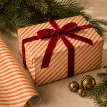 Christmas Vintage Red Candy Cane Stripes