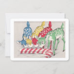 Christmas Vintage Reindeer Eating A Candy Cane Holiday Card<br><div class="desc">Christmas Colorful Reindeer Eating A Candy Cane Holiday Card .</div>