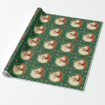 Christmas Vintage Santa Claus Watercolor  Holiday Wrapping Paper<br><div class="desc">Christmas Vintage Santa Claus Watercolor Holiday Wrapping Paper.</div>