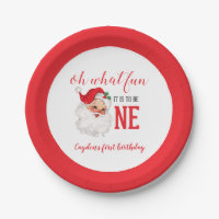 Christmas Vintage Santa First Birthday