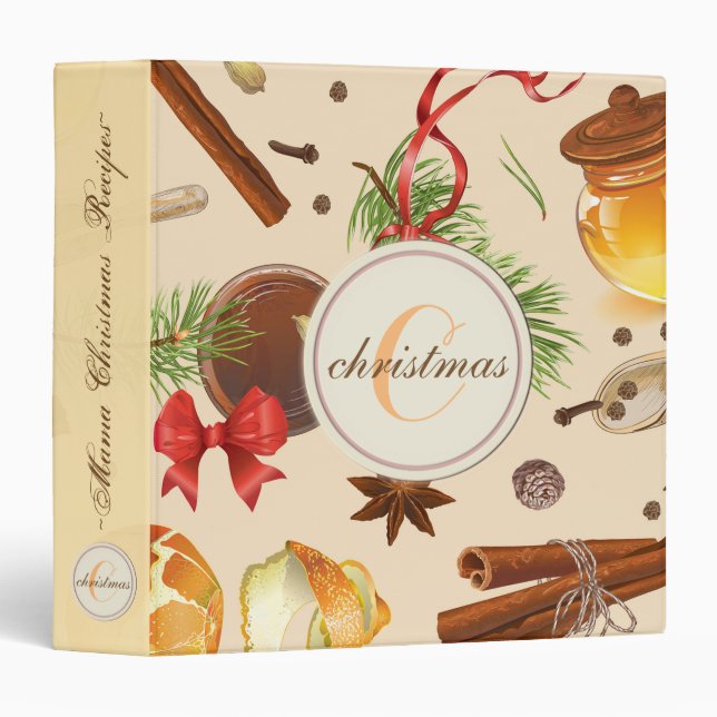 Christmas Vintage Scents 3 Ring Binder (Front/Spine)