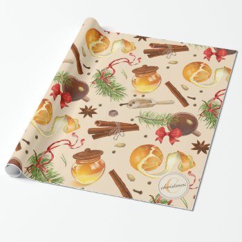 Christmas Vintage Scents Wrapping Paper by ChristmaSpirit at Zazzle