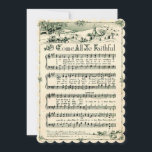 Christmas, Vintage Sheet Music, Custom Holiday Card<br><div class="desc">Christmas Greeting Card with old sheet music of "Oh Come All Ye Faithful". Personalize to create your perfect Christmas Card.</div>