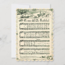 Christmas, Vintage Sheet Music, Custom