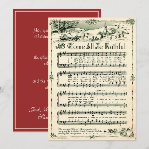 Christmas Vintage Sheet Music Snowflakes