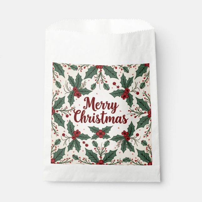 Christmas Vintage Style Favor Bags (Front)