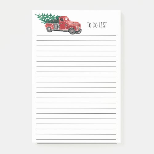 Christmas Vintage Truck To Do List Post_it Notes