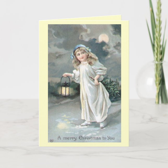 Christmas Vintage Victorian Greeting Card (Front)