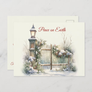 Christmas Vintage Winter Scene Postcard