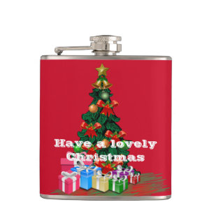 Christmas Vinyl Wrapped Flask