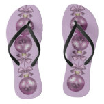 Christmas Violet Ornaments Holidays Flip Flops