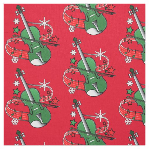 Christmas Violin Fabric