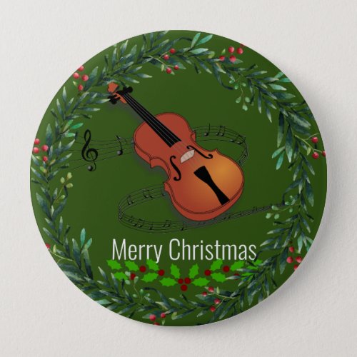 Christmas Violin Music Button