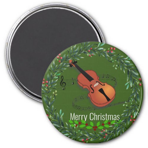 Christmas Violin Music Magnet