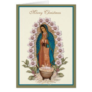 Christmas Virgin Mary Guadalupe Jesus manger Cards