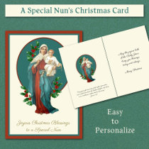 Christmas Virgin Mary Jesus Catholic Nun Rosary