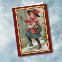 Christmas Visitor Vintage Image Card