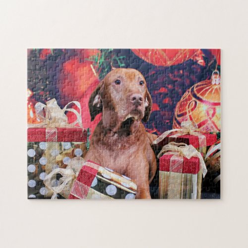 Christmas _ Vizsla _ Budda Jigsaw Puzzle