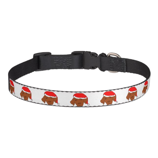 Christmas Vizsla Pet Collar (Front)