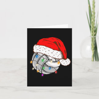 Christmas Volleyball Ball Santa Hat Funny Sport Xm Card
