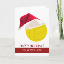Christmas volleyball Ball Santa Hat Greeting Cards
