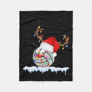 Christmas Volleyball Ball Santa Hat Xmas Boys Men Fleece Blanket
