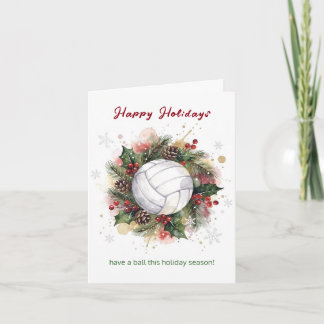Christmas Volleyball Holiday Greeting Cards