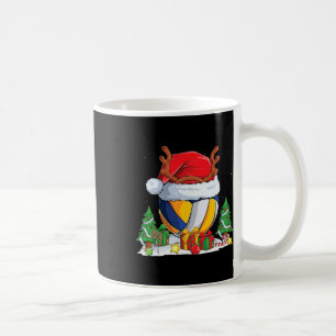 Christmas Volleyball Santa Hat Reindeer Tree Xmas Coffee Mug