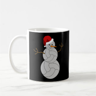 Christmas Volleyball Shirt Volleybal Snowman Long Coffee Mug