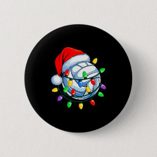 Christmas Volleyball Xmas Santa Srts Hat Mens Wome Button
