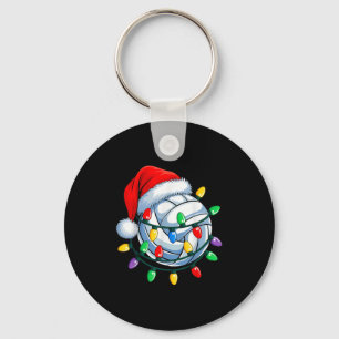 Christmas Volleyball Xmas Santa Srts Hat Mens Wome Keychain
