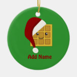 Christmas Waffle Ceramic Ornament