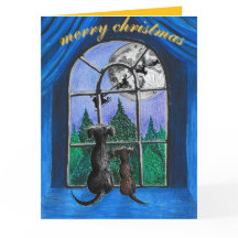 christmas "waiting for santa" springador dogs