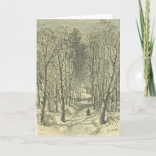 Christmas Walk in the Woods Greeting Card